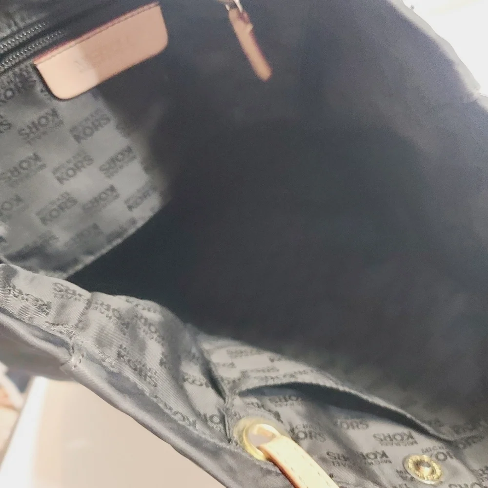 Michael Kors Black North South Nylon Tote Purse